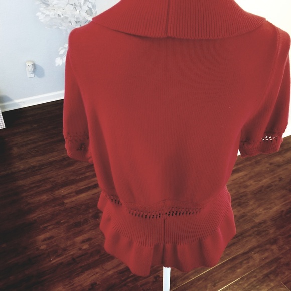 Knit Red Shrug - Picture 3 of 4
